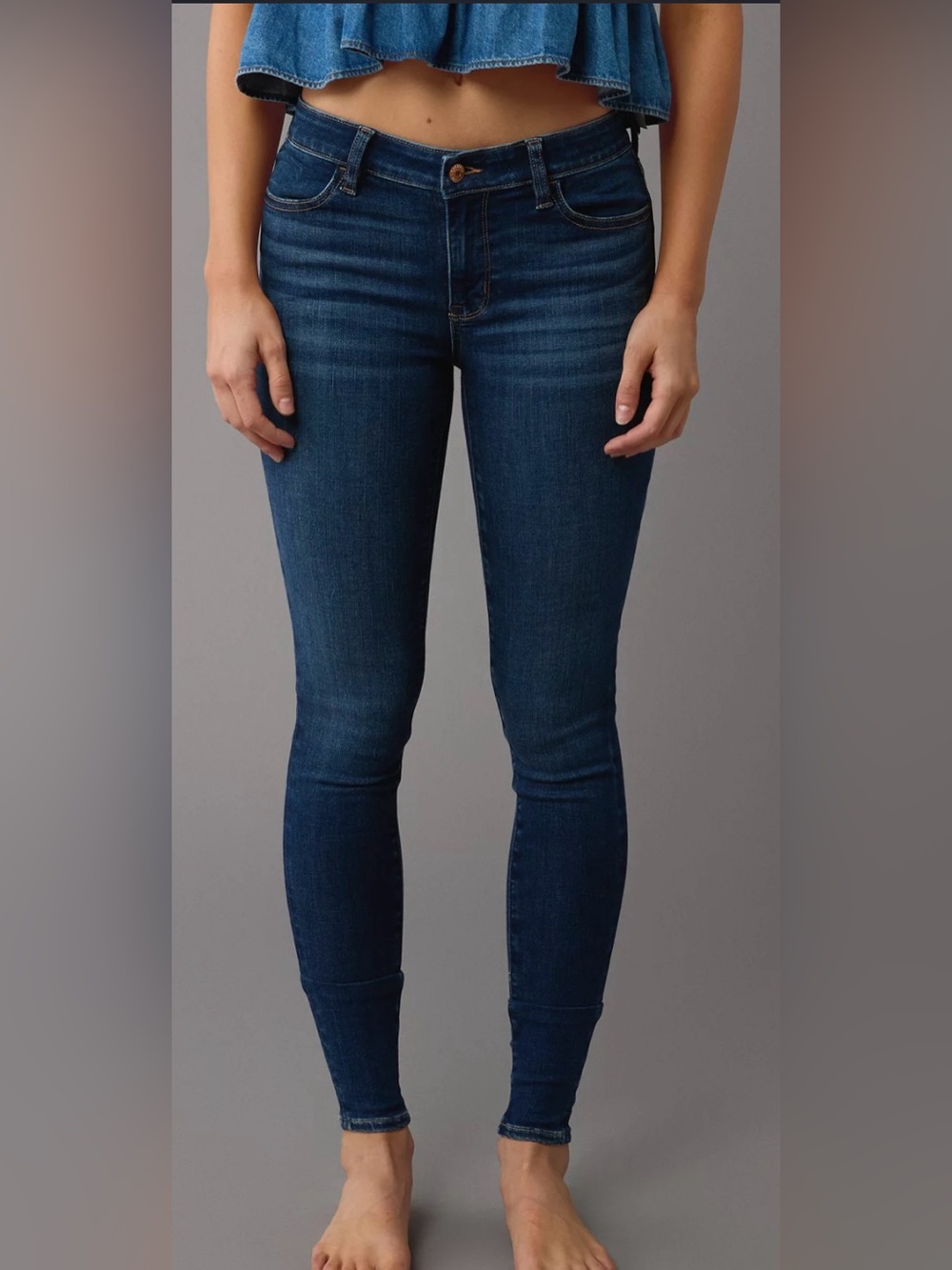🇺🇸 American Eagle Outfitters Mid-Rise Jeggings in Deep Blue 🇺🇸